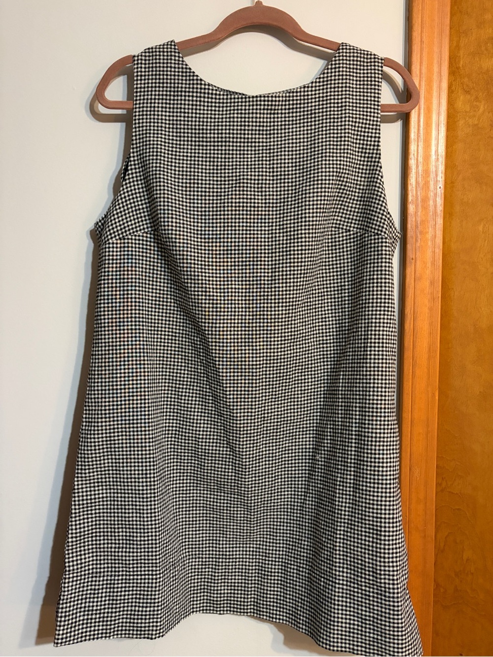 GAP NWT Black & White Gingham Shift Dress